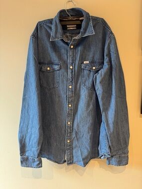 Timberland Denim Western Pearl Snap Shirt - Blue size M